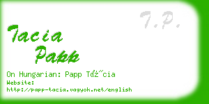 tacia papp business card
